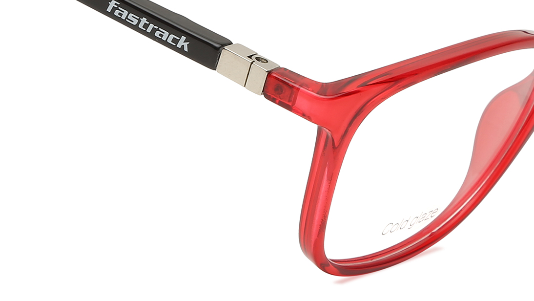 Image 7 of Red CatEye Women Eyeglasses (FT1278WFP4MRDV|50) from Fastrack Available at Titan Eye+