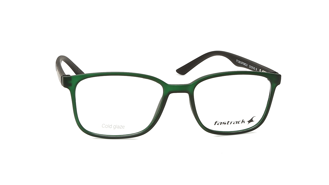 Green Rectangle Unisex Eyeglasses (FT1281UFP3MOLV|52)