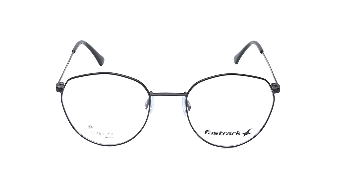 Image 1 of Round Rimmed Unisex Eyeglasses (FT1285UFM1MBKV|49) from Fastrack Available at Titan Eye+