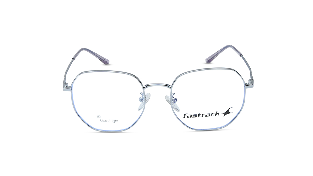 Image 1 of Silver Square Unisex Eyeglasses ( FT1337UFM2MSLV|51) from Fastrack Available at Titan Eye+