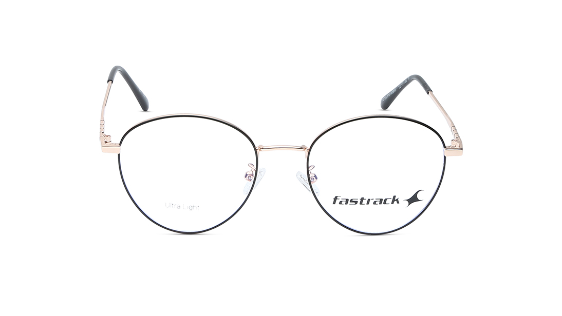 Image 1 of Black Round Unisex Eyeglasses ( FT1373UFM1MBKV|52) from Fastrack Available at Titan Eye+