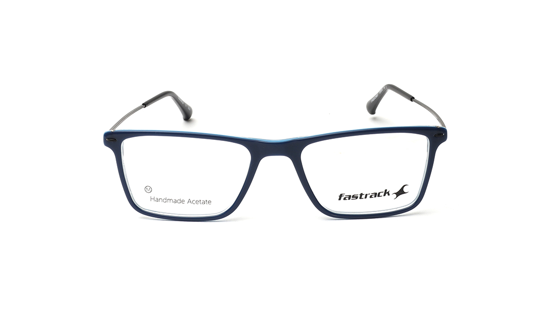 Image 1 of Blue Rectangle Eyeglasses for Men and Women from Fastrack Available at Titan Eye+