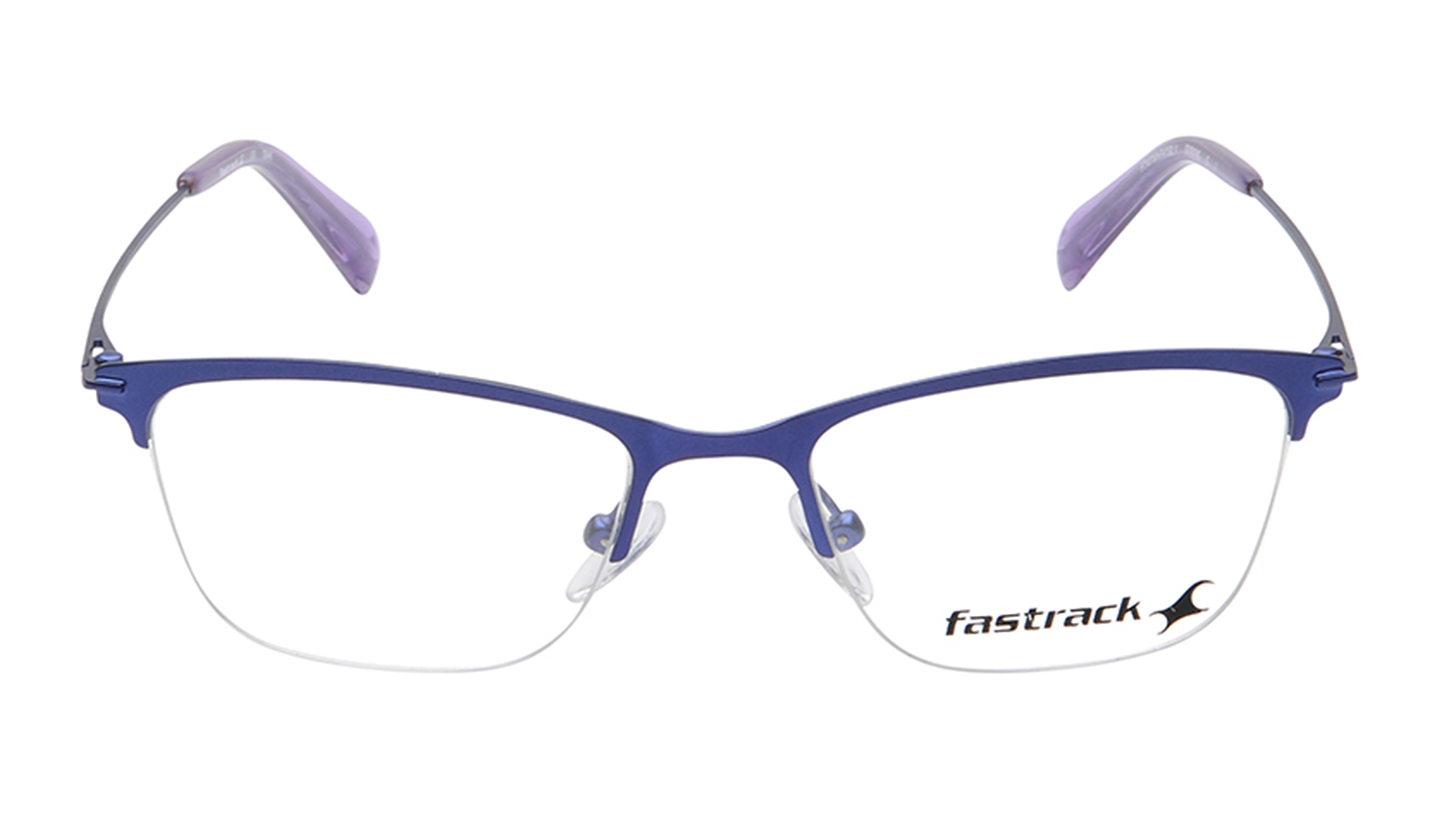 Image 1 of Blue CatEye Semi-Rimmed Eyeglasses(FT1411WHFM1SBLV) from Fastrack Available at Titan Eye+