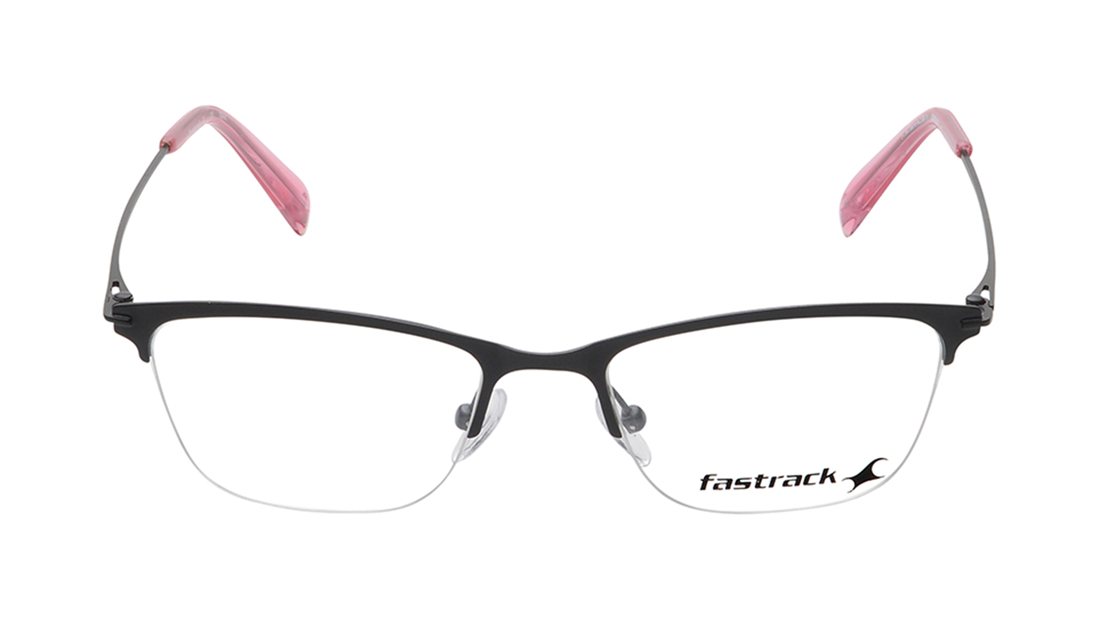 Image 1 of Black CatEye Semi-Rimmed Eyeglasses(FT1411WHFM2SBKV) from Fastrack Available at Titan Eye+