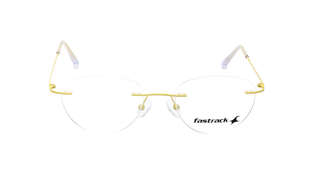 Image 1 of CatEye Rimless Women Eyeglasses(FT1437WRS1YLV|49) from Fastrack Available at Titan Eye+
