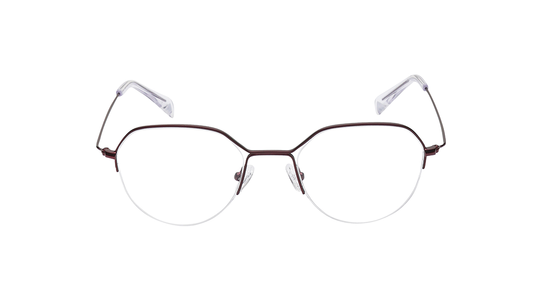 Image 1 of Red Square Semi Rimmed Eyeglasses for Women from Fastrack Available at Titan Eye+