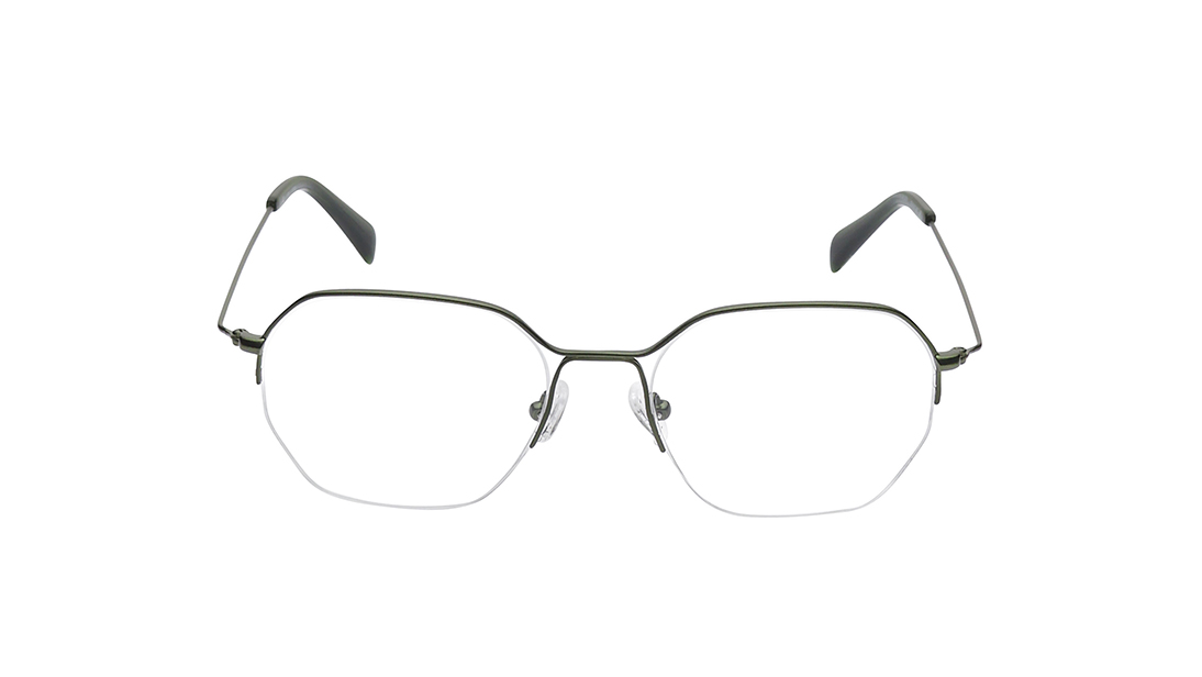 Image 1 of Green Square Semi Rimmed Eyeglasses for Men and Women from Fastrack Available at Titan Eye+