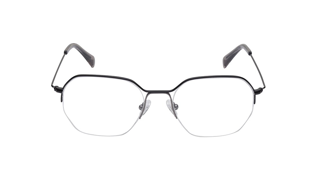 Image 1 of Black Square Semi-Rimmed Eyeglasses (FT1444UHM4MBKV|53) from Fastrack Available at Titan Eye+