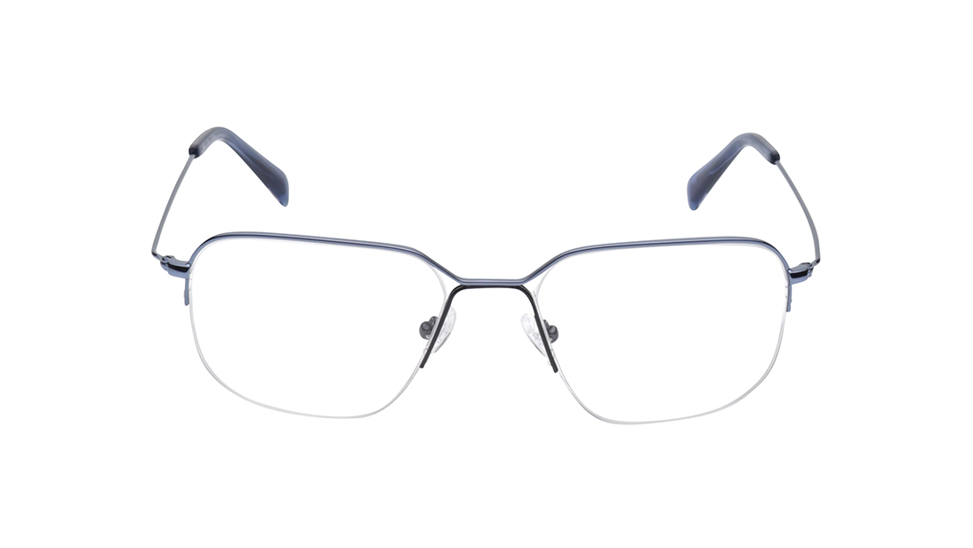 Image 1 of Blue Square Semi Rimmed Eyeglasses for Men from Fastrack Available at Titan Eye+