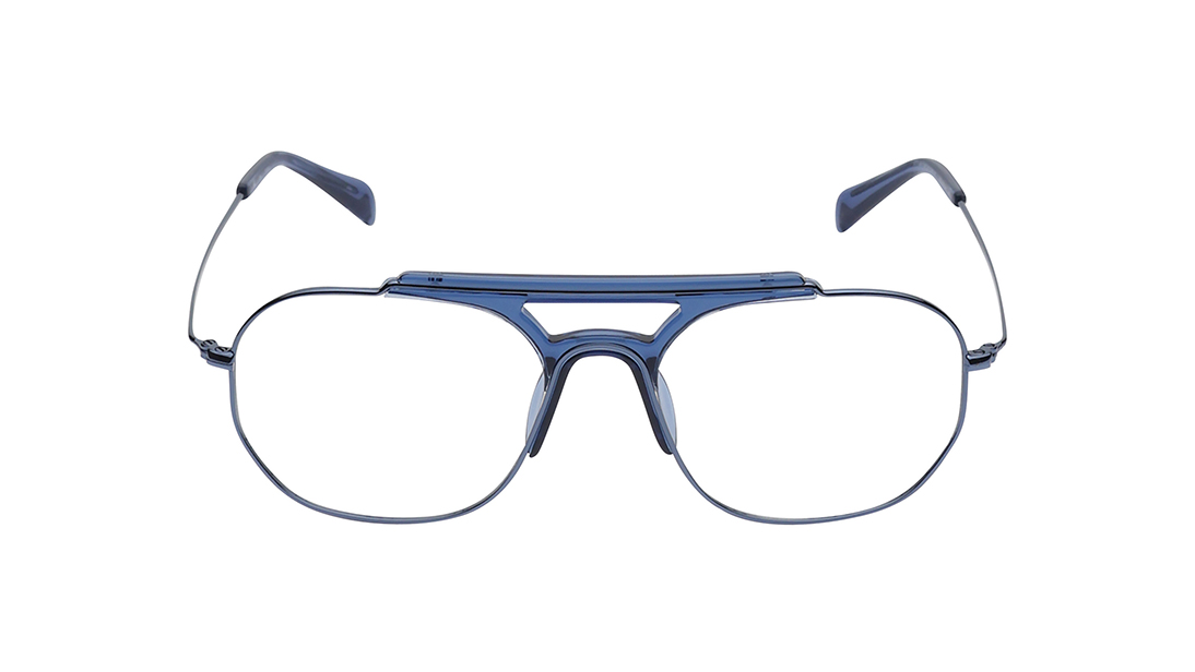 Image 1 of Blue Square Rimmed Eyeglasses (FT1447MFM3MBUV|53) from Fastrack Available at Titan Eye+