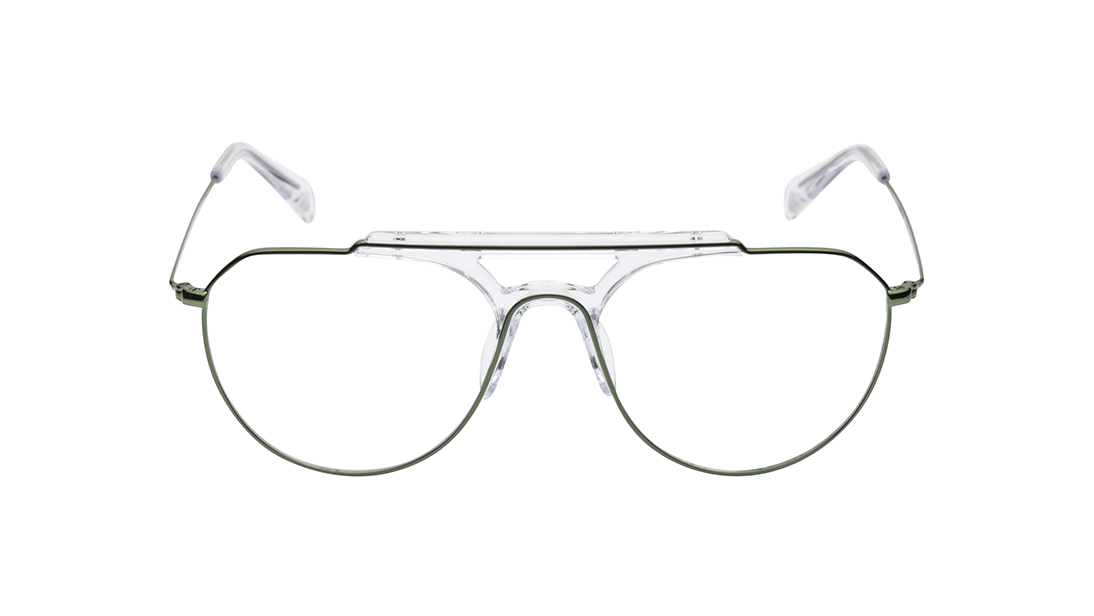 Image 1 of Green Square Rimmed Eyeglasses (FT1448MFM2LGRV|55) from Fastrack Available at Titan Eye+