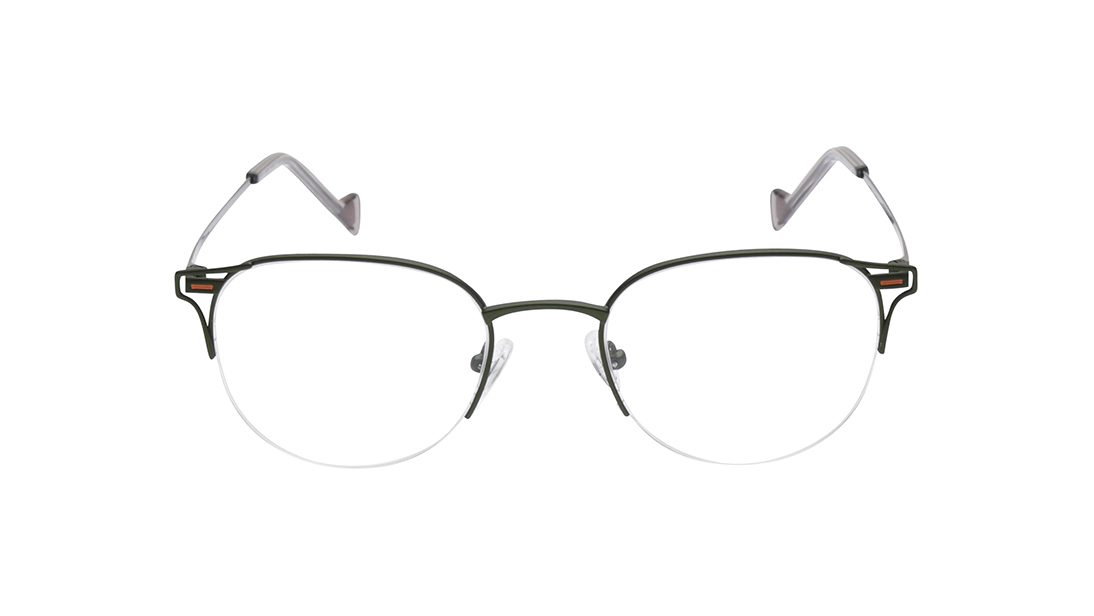 Image 1 of Green Round Semi-Rimmed Eyeglasses for Men and Women from Fastrack Available at Titan Eye+