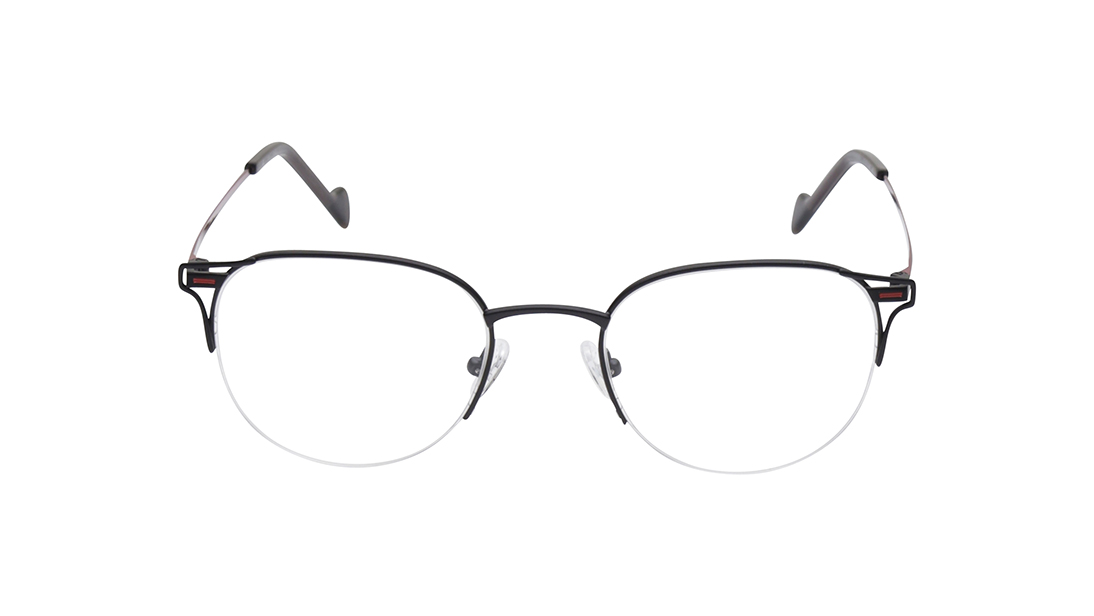 Image 1 of Black Round Semi Rimmed Eyeglasses for Men and Women from Fastrack Available at Titan Eye+