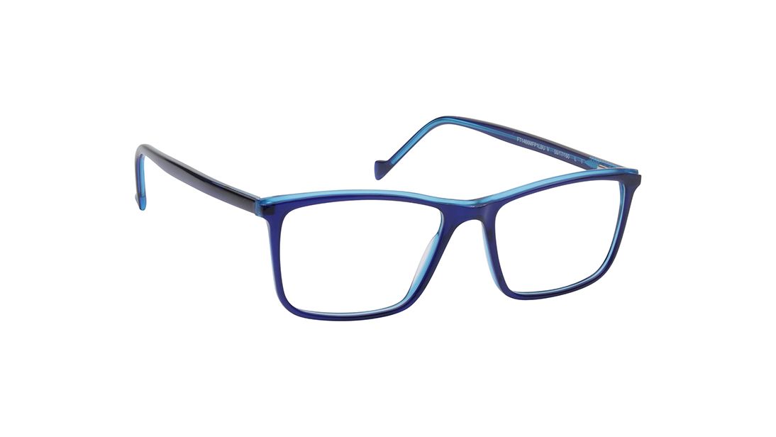 Blue Rectangle  Rimmed Eyeglasses (FT1466MFP1LBUV|55)