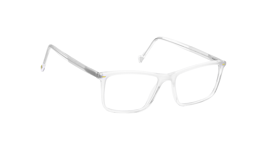 Transparent Rectangle Rimmed Eyeglasses for Men