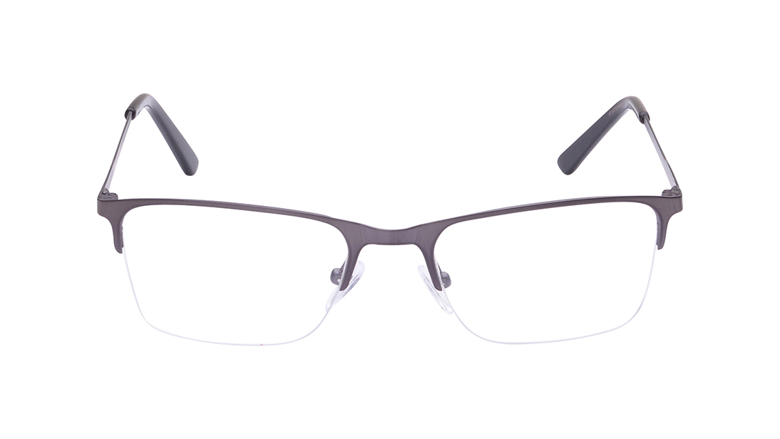 Image 1 of Gun metal Wayfarer Semi-Rimmed Eyeglasses for Men from Fastrack Available at Titan Eye+