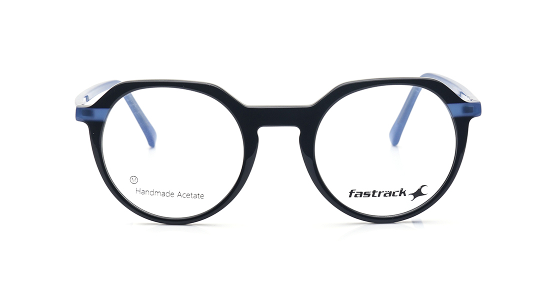 Image 1 of Black Round Rimmed Eyeglasses for Men and Women from Fastrack Available at Titan Eye+