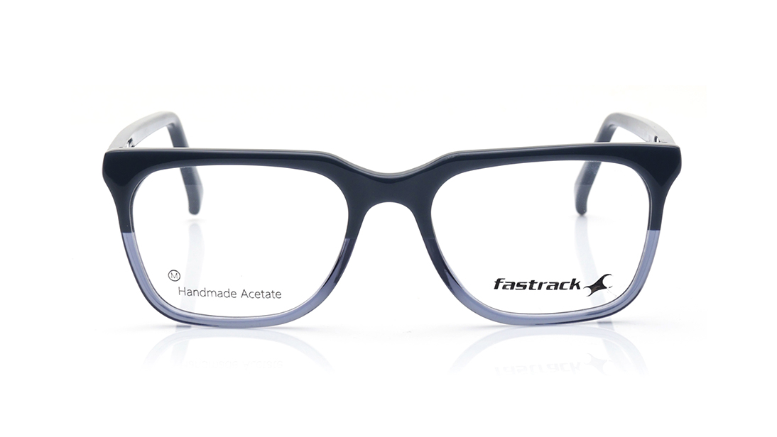 Image 1 of Grey Square Rimmed Eyeglasses for Men from Fastrack Available at Titan Eye+