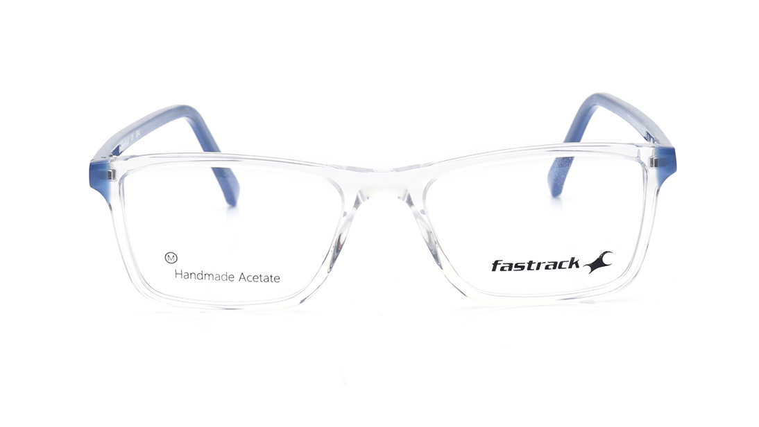 Image 1 of Transparent Rectangle Rimmed Eyeglasses for Men from Fastrack Available at Titan Eye+