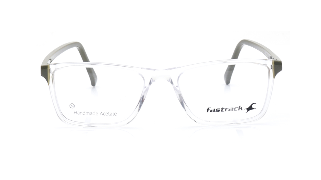 Image 1 of Transparent Rectangle Rimmed Eyeglasses for Men from Fastrack Available at Titan Eye+