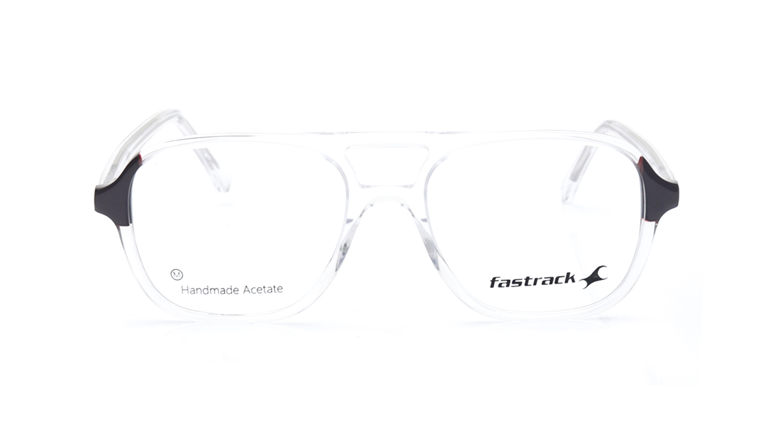Image 1 of Transparent Navigator Rimmed Eyeglasses for Men from Fastrack Available at Titan Eye+