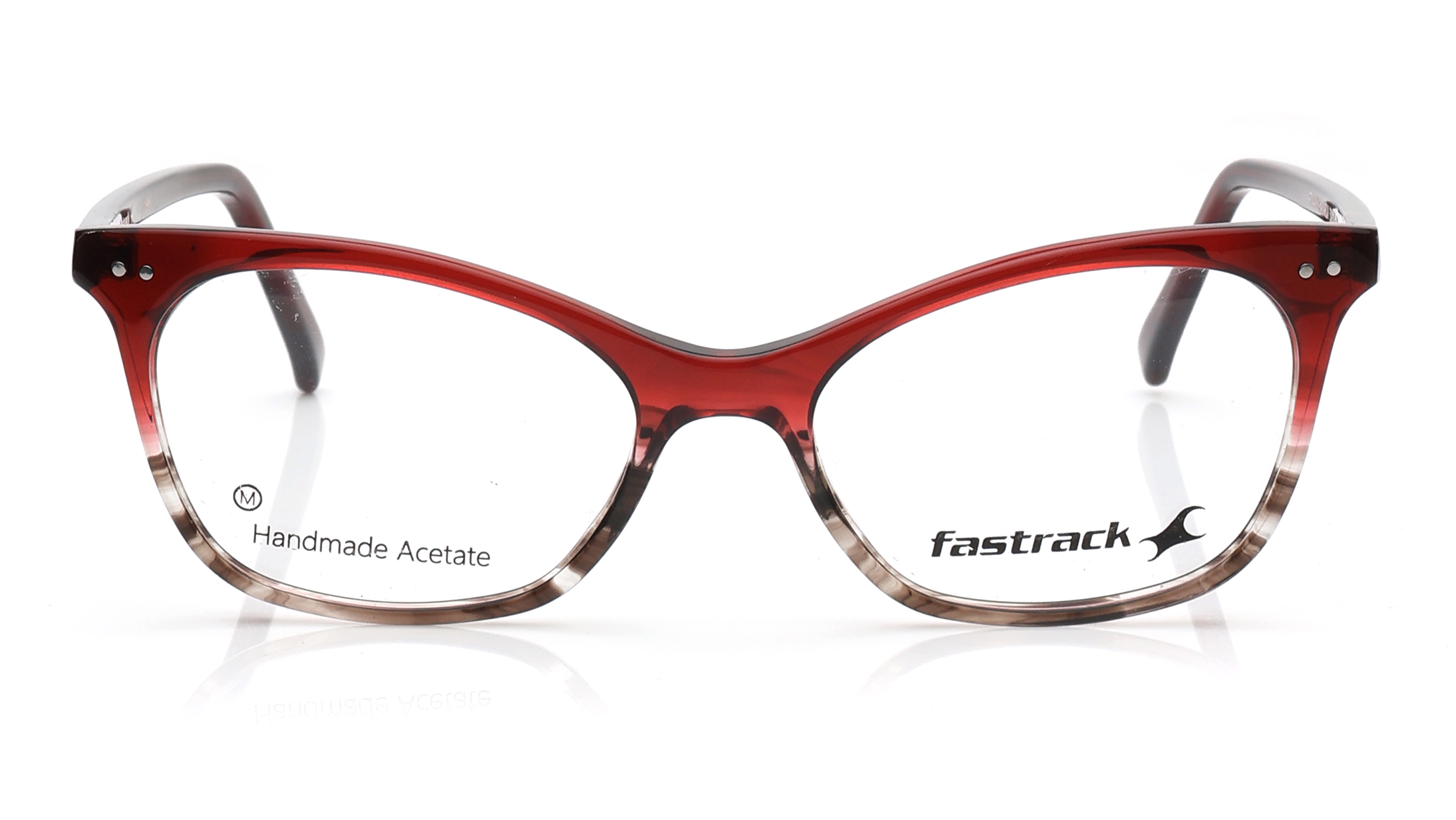 Image 1 of Red CatEye Rimmed Eyeglasses for Women from Fastrack Available at Titan Eye+