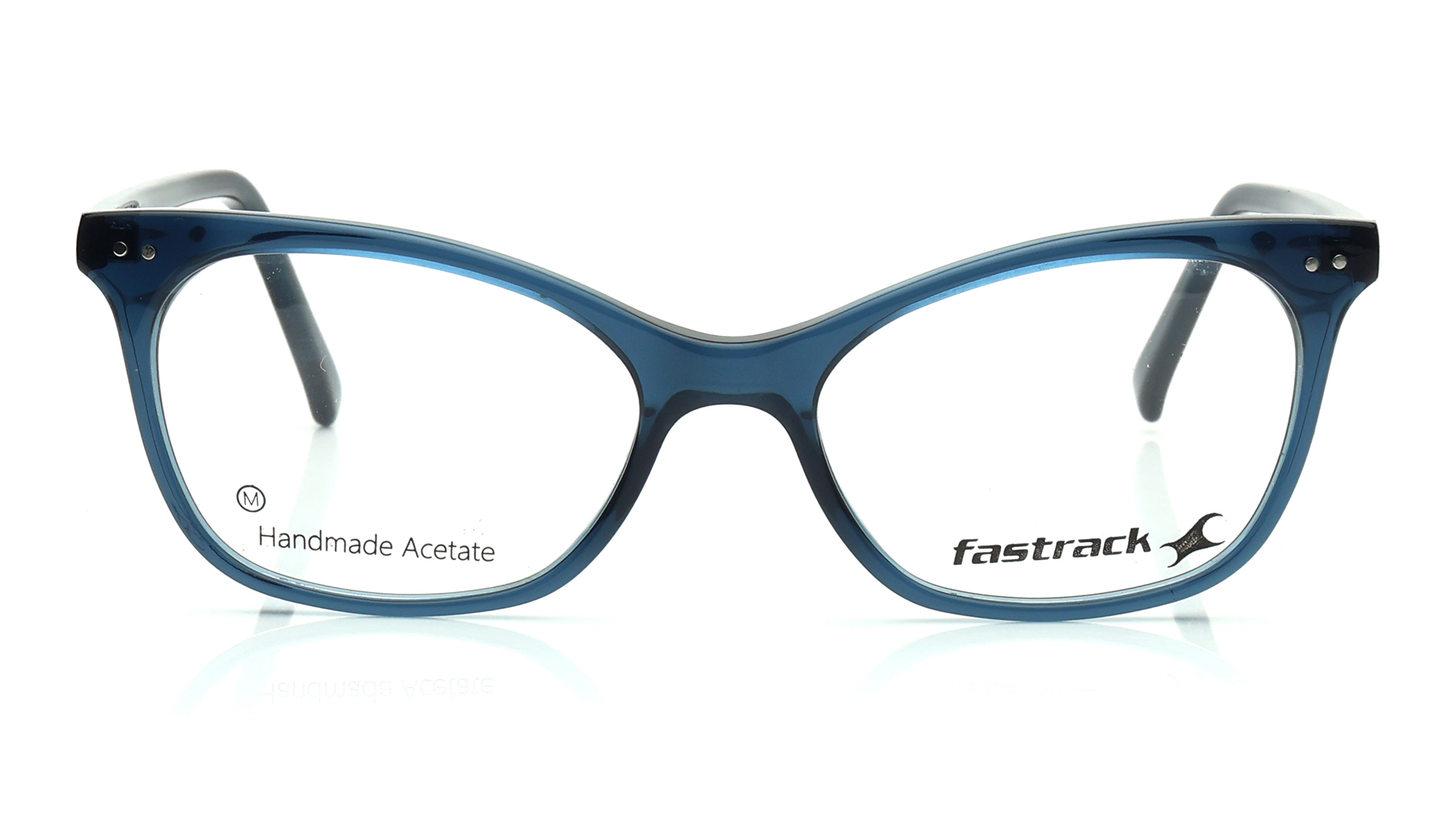 Image 1 of Teal CatEye Rimmed Eyeglasses for Women from Fastrack Available at Titan Eye+