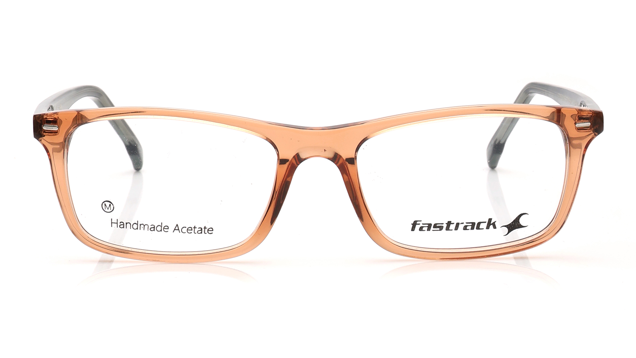 Image 1 of Peach Rectangle Eyeglasses for Men from Fastrack Available at Titan Eye+