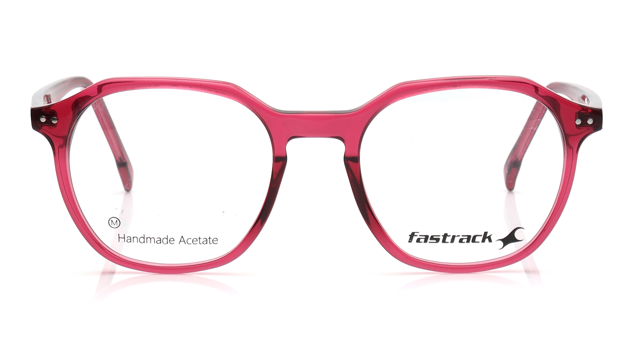 Image 1 of Purple Geometric Rimmed Eyeglasses for Men and Women from Fastrack Available at Titan Eye+