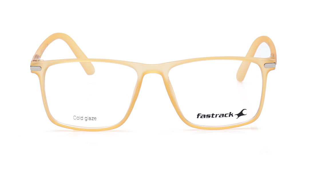 Image 1 of Orange Wayfarer Rimmed Eyeglasses for Men from Fastrack Available at Titan Eye+