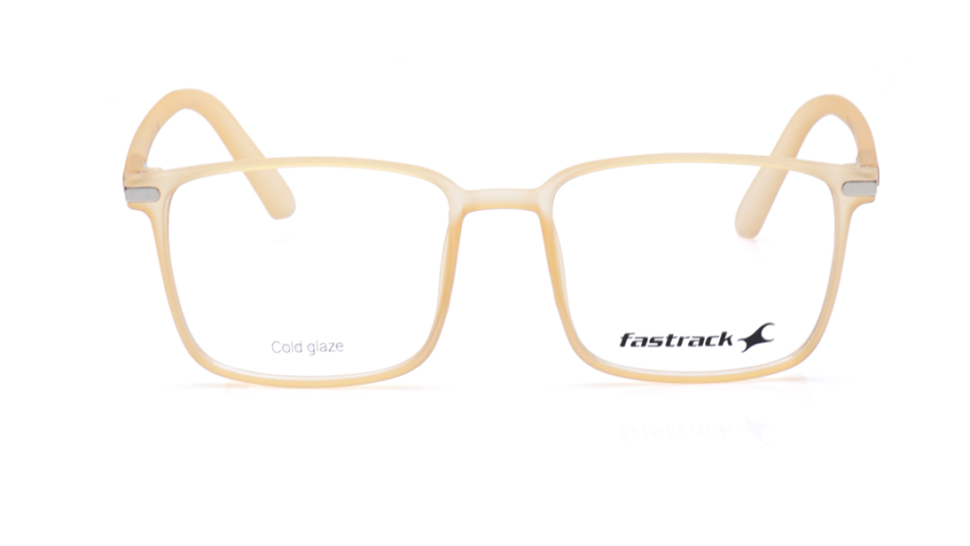 Image 1 of Orange Square Rimmed Eyeglasses for Men and Women from Fastrack Available at Titan Eye+