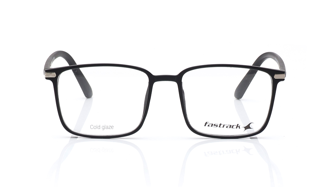 Image 1 of Square Black Rimmed Eyeglasses for Men and Women from Fastrack Available at Titan Eye+