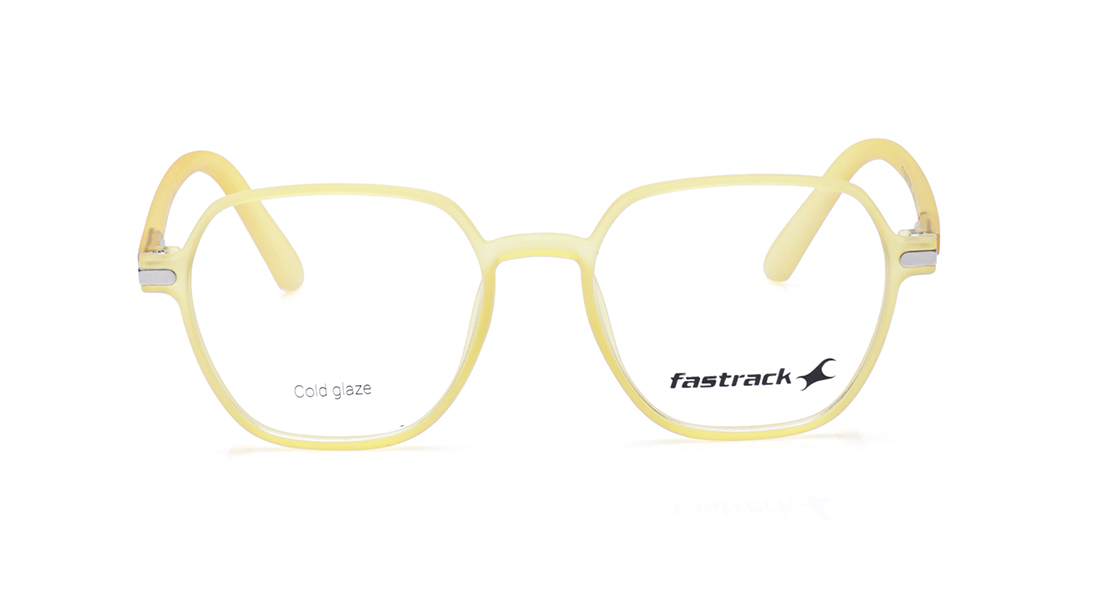 Image 1 of Yellow Geometric Rimmed Eyeglasses for Men and Women from Fastrack Available at Titan Eye+