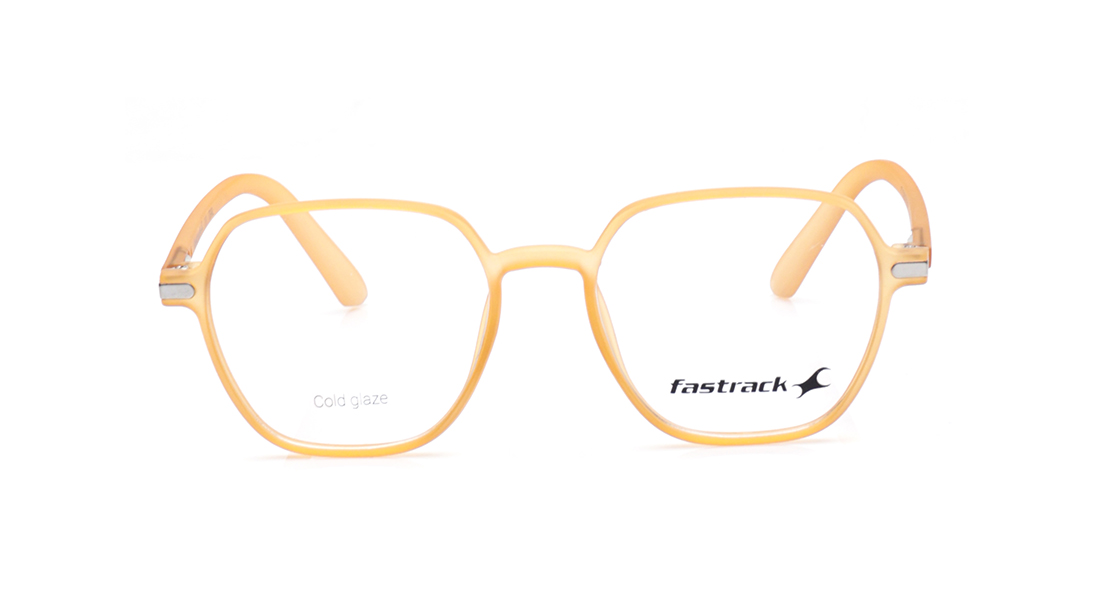 Image 1 of Orange Geometric Eyeglasses for Men and Women from Fastrack Available at Titan Eye+