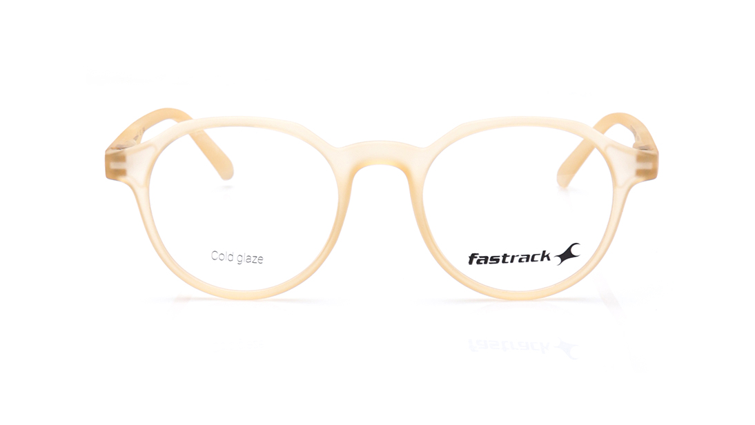Image 1 of Orange Round Rimmed Eyeglasses for Men and Women from Fastrack Available at Titan Eye+