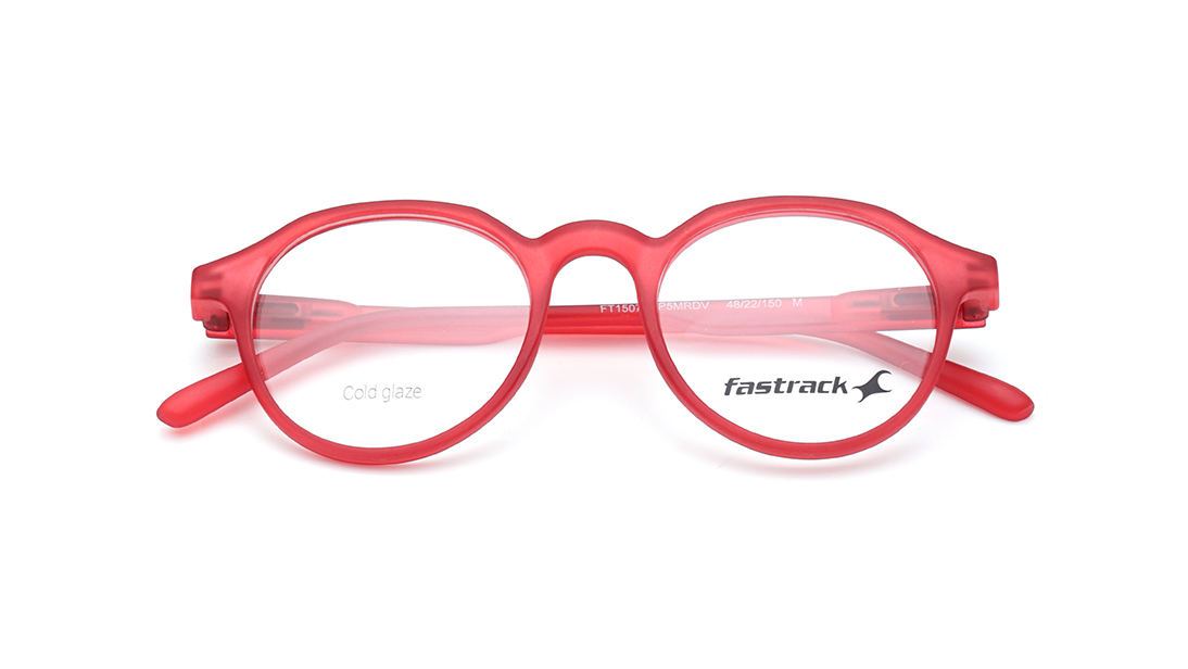 Image 3 of Red Round Rimmed Eyeglasses for Men and Women from Fastrack Available at Titan Eye+
