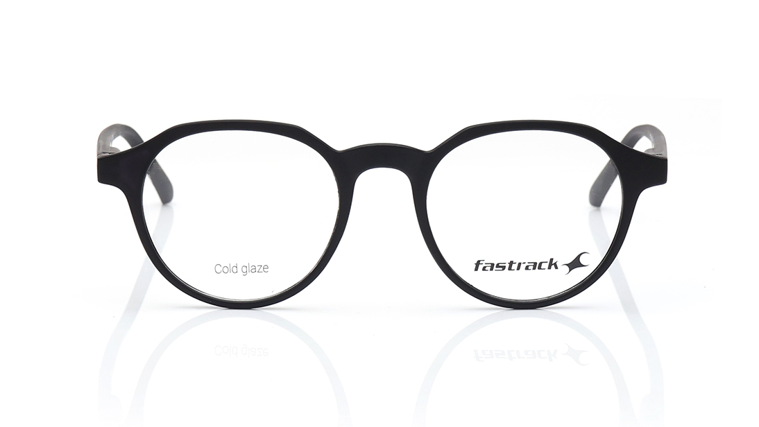 Image 1 of Geometric Black Rimmed Eyeglasses for Men and Women from Fastrack Available at Titan Eye+