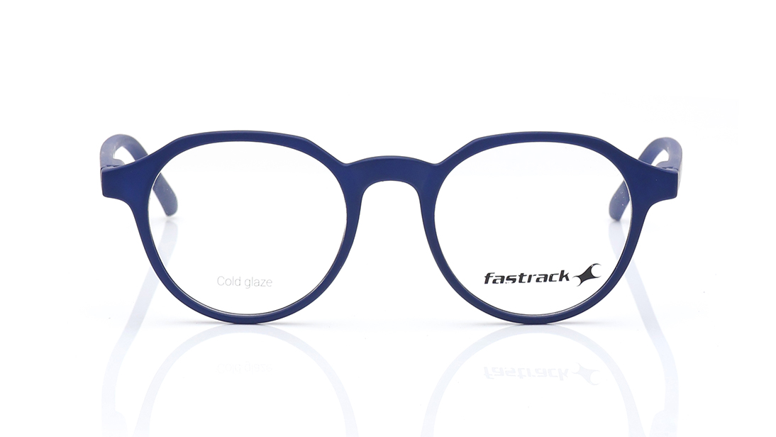 Image 1 of Blue Geometric Eyeglasses for Men and Women from Fastrack Available at Titan Eye+