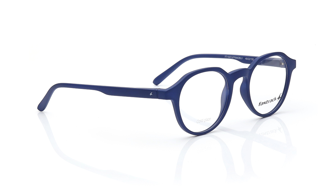 Geometric Blue Rimmed Eyeglasses for Men and Women
