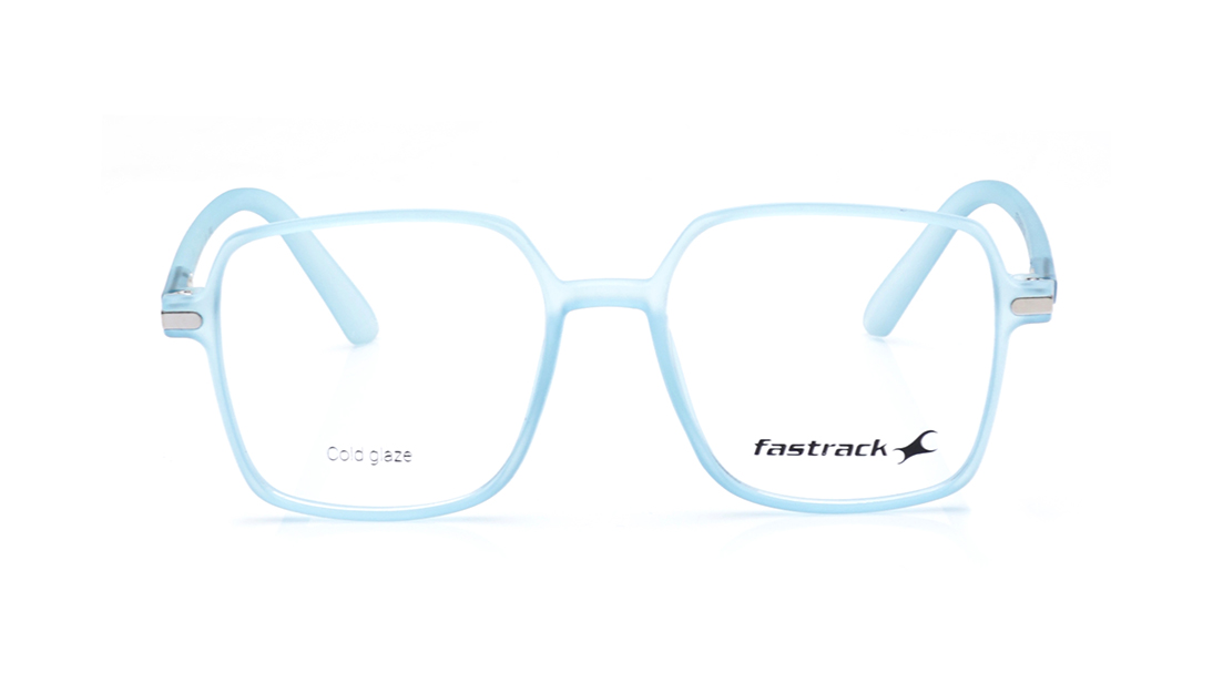 Image 1 of Blue Geometric Rimmed Eyeglasses for Men and Women from Fastrack Available at Titan Eye+