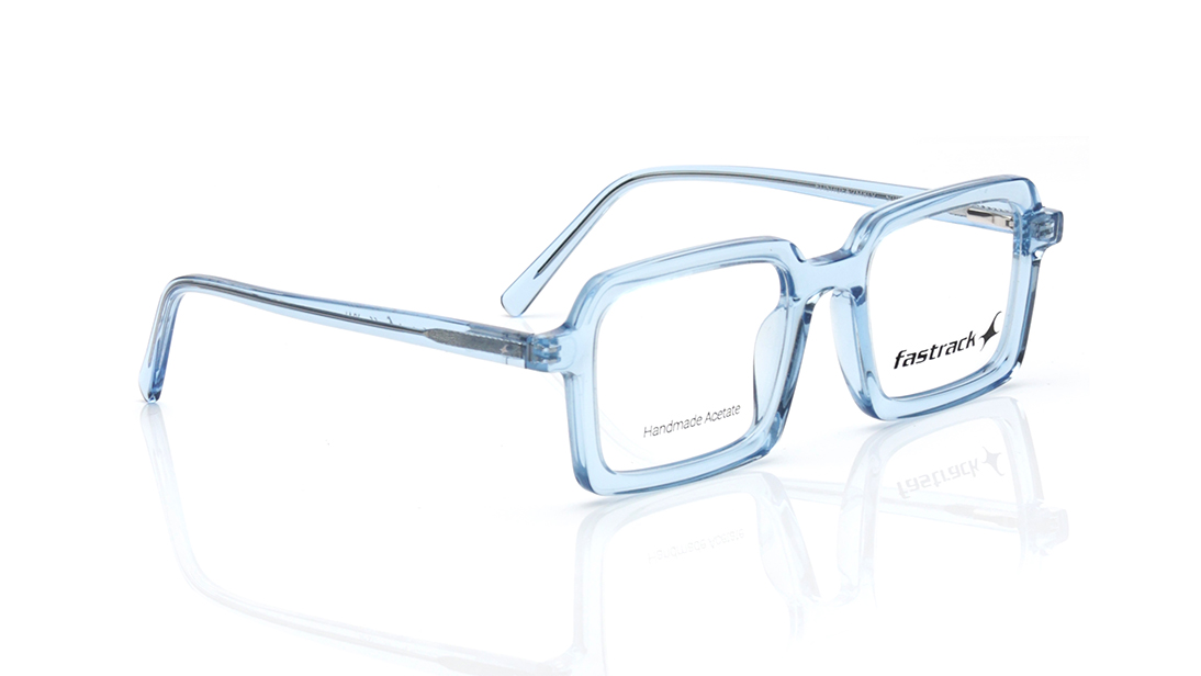 Blue Rectangle Rimmed Eyeglasses for Men and Women