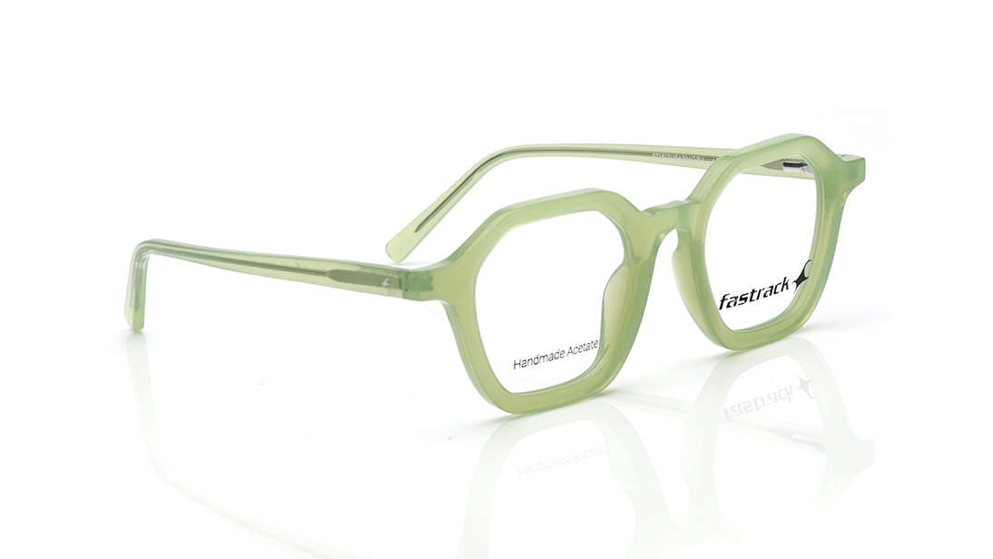 Green Geometric Rimmed Eyeglasses for Men and Women