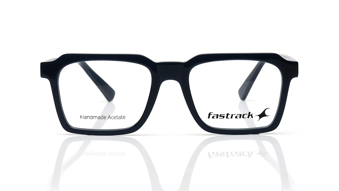 Image 1 of Blue Rectangle Rimmed Eyeglasses for Men and Women from Fastrack Available at Titan Eye+