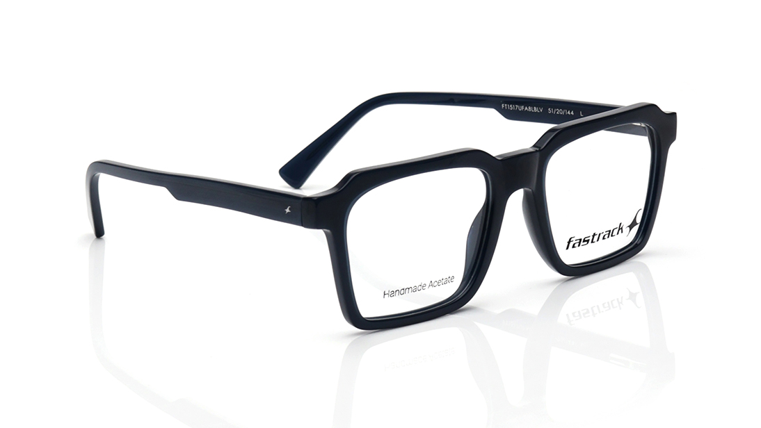 Blue Rectangle Rimmed Eyeglasses for Men and Women
