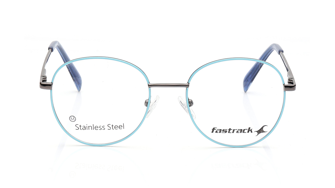 Image 1 of Blue Oval Eyeglasses for Women from Fastrack Available at Titan Eye+