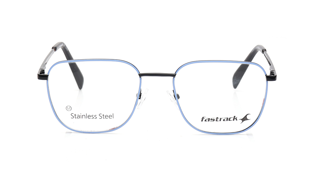 Image 1 of Blue Geometric Eyeglasses for Men from Fastrack Available at Titan Eye+