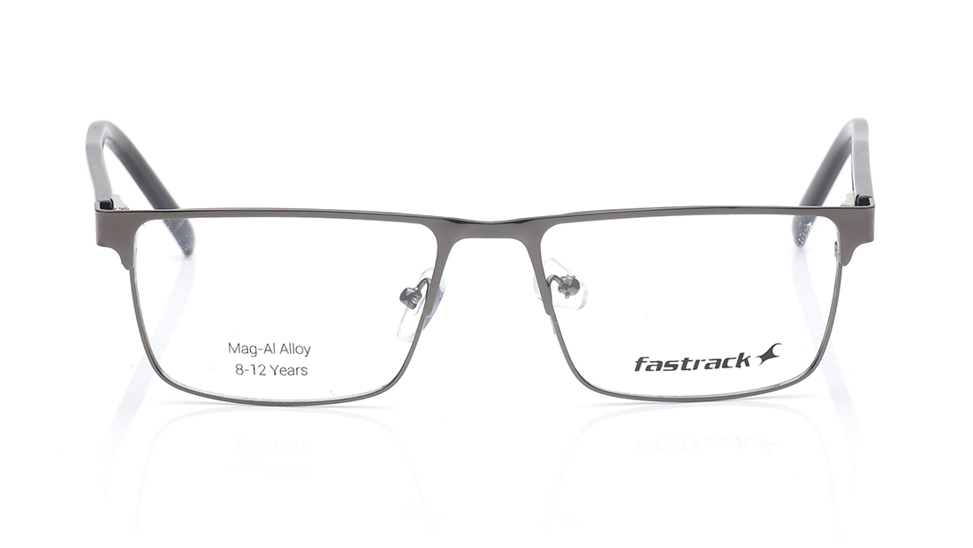 Image 1 of Grey Rectangle Eyeglasses for Men from Tees By Fastrack Available at Titan Eye+
