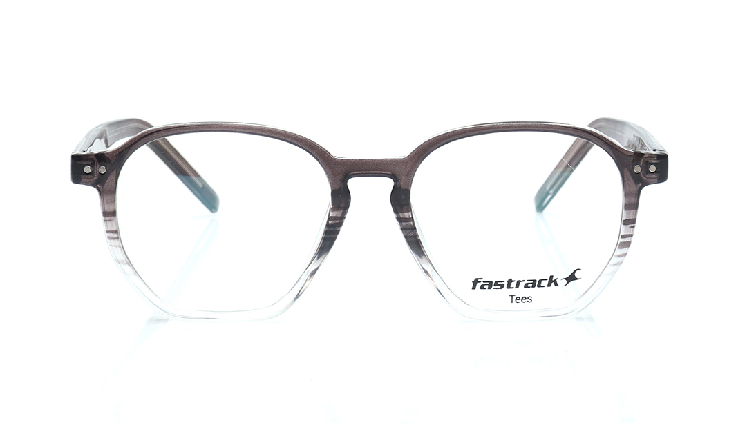 Image 1 of Blue Geometric Eyeglasses for Men and Women from Tees By Fastrack Available at Titan Eye+