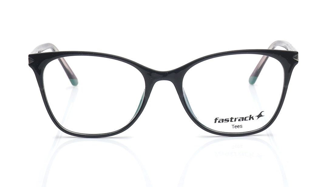 Image 1 of Black CatEye Eyeglasses for Women from Tees By Fastrack Available at Titan Eye+