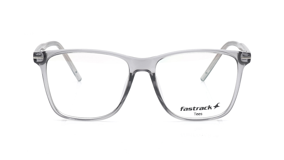 Image 1 of Grey Square Eyeglasses for Men and Women from Tees By Fastrack Available at Titan Eye+
